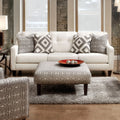 Ivory Fabric Padded Loveseat I790413