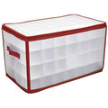 64 Compartment Zippered Christmas Ornament Box with Handles Z979837