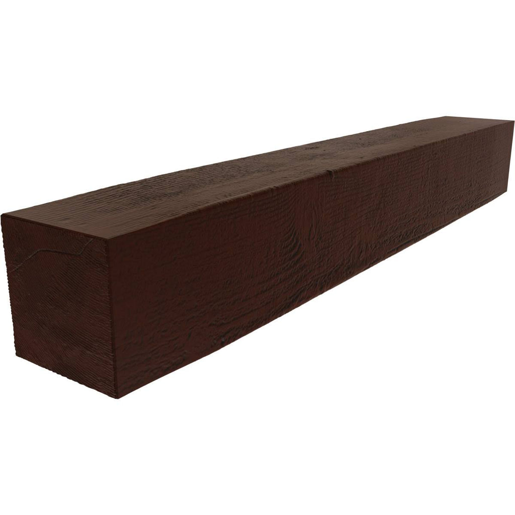Rough Sawn Faux Wood Fireplace Mantel, Natural Pecan D15899