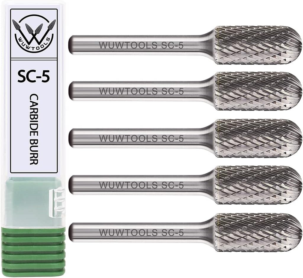 Carbide Cutting Burrs 1/4 Shank Tungsten Double Cut Rotary File Die Grinder Bit 3PCS Pack of 2 I479270