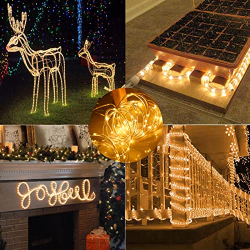 39FT 100LED Outdoor String Lights Clear PVC Tube Fairy Lights Q71737