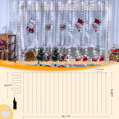 Warm White 300 LED Curtain Lights R3495