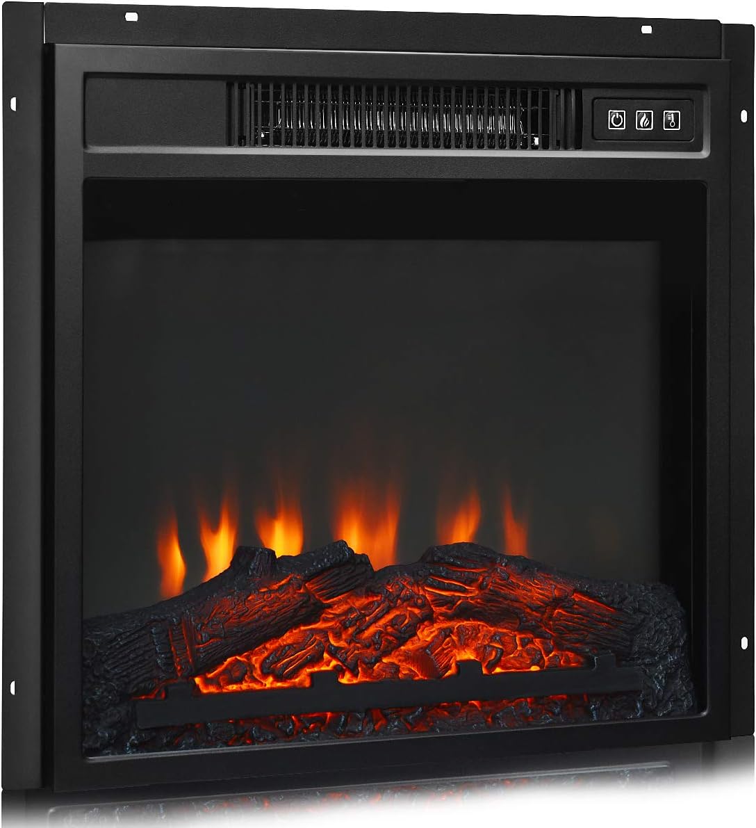 Fireplace Stand Media Storage Cabinet Console with Electric Fireplace with Remote Control J441556