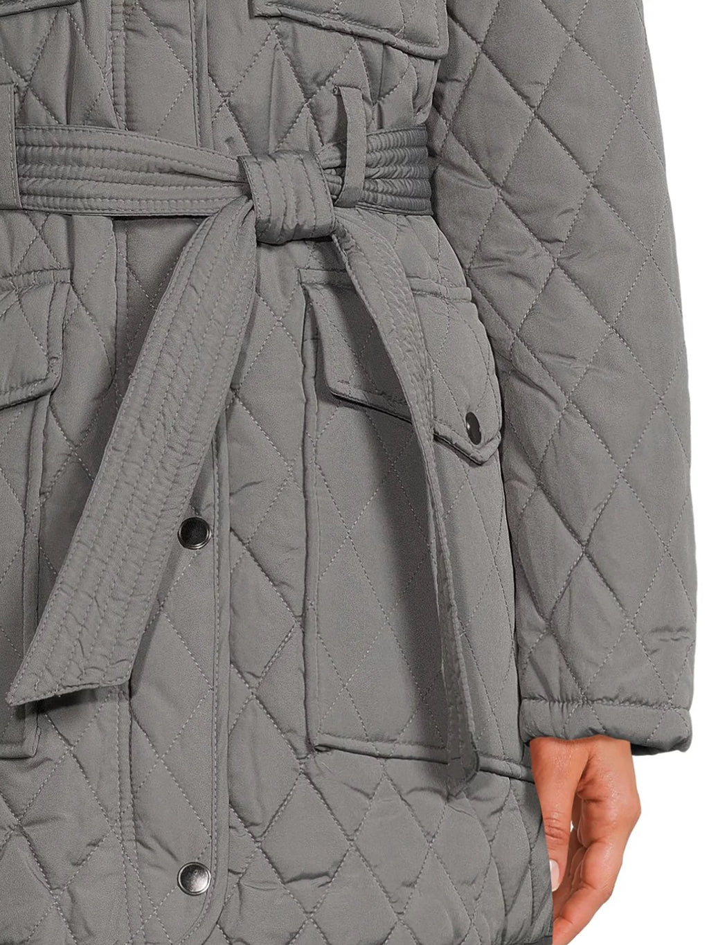 Women’s Quilted Barn Jacket with Belt N571