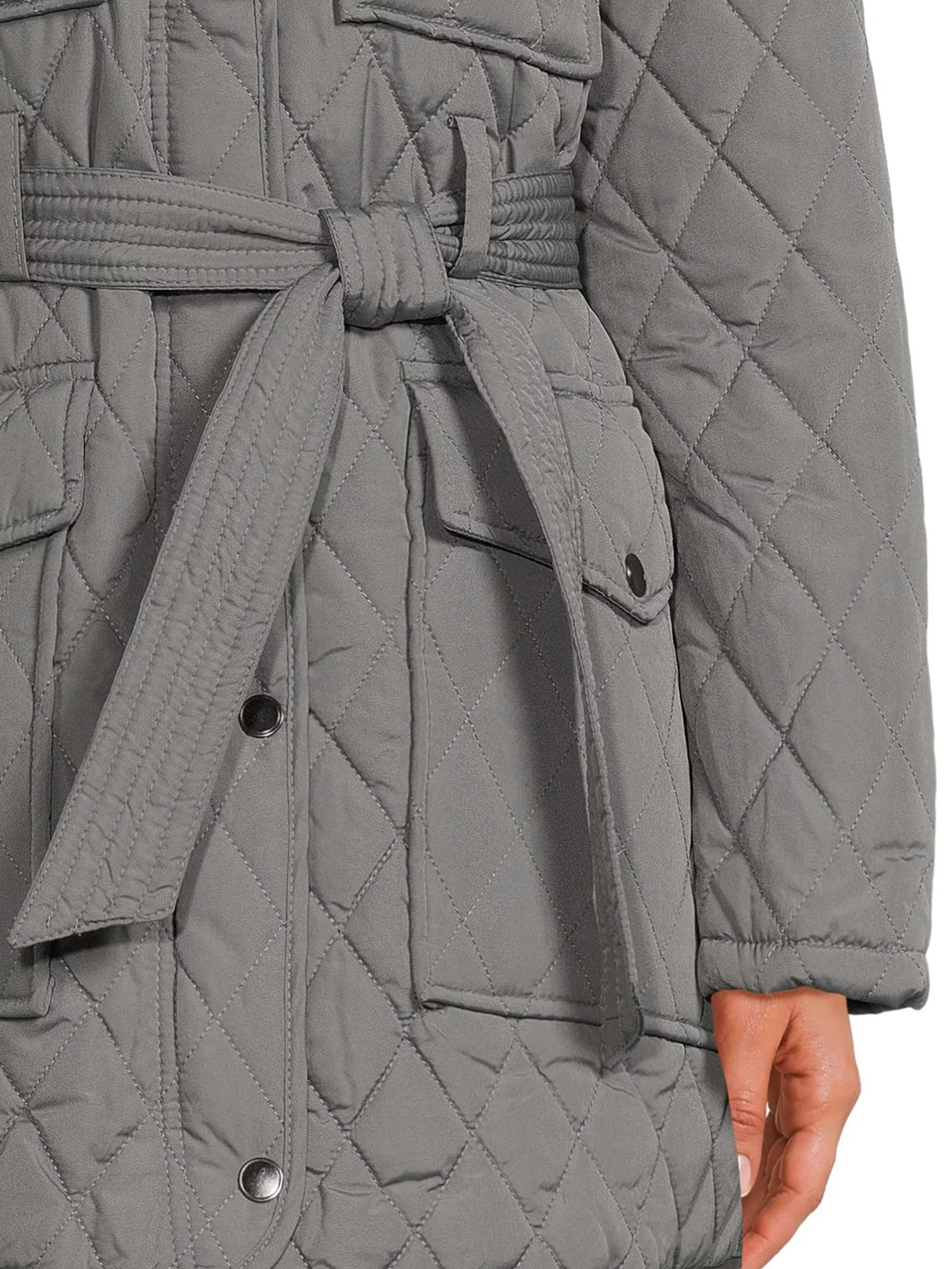 Women’s Quilted Barn Jacket with Belt N571