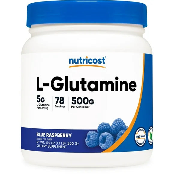 L-Glutamine Powder 500 Grams Blue Raspberry O24389