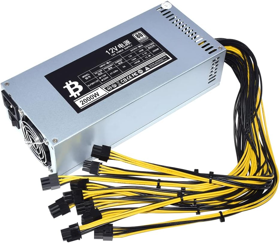 2000W 110-220V PSU 10x6 Pin Mining Power Supply R607169