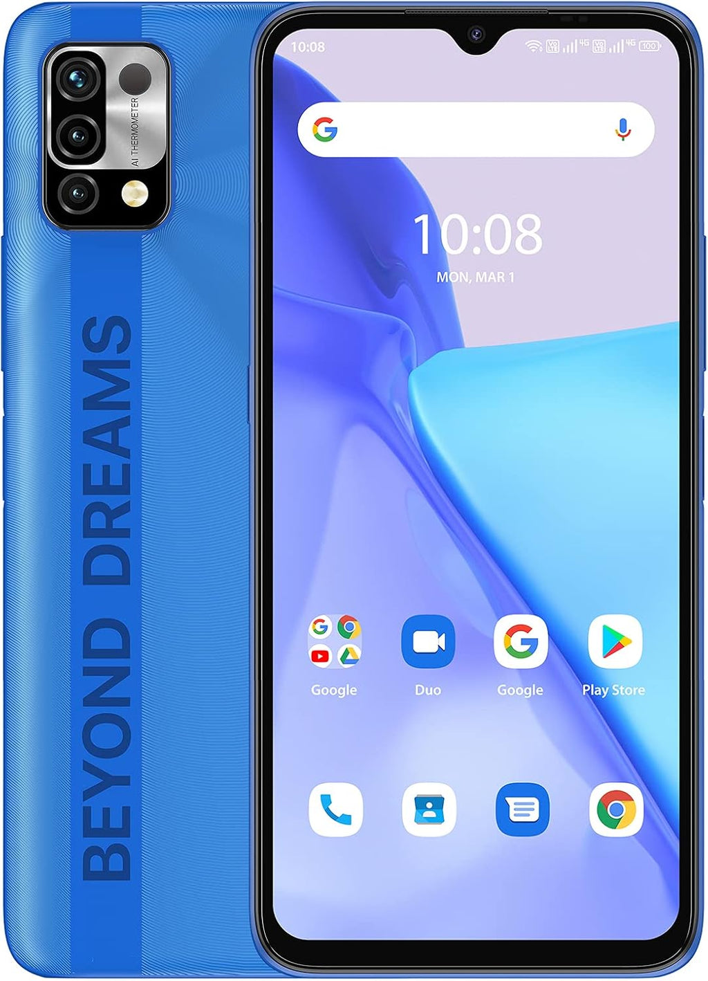 6150mAh Battery Unlocked Smartphone with 6.53" Full Screen D768101