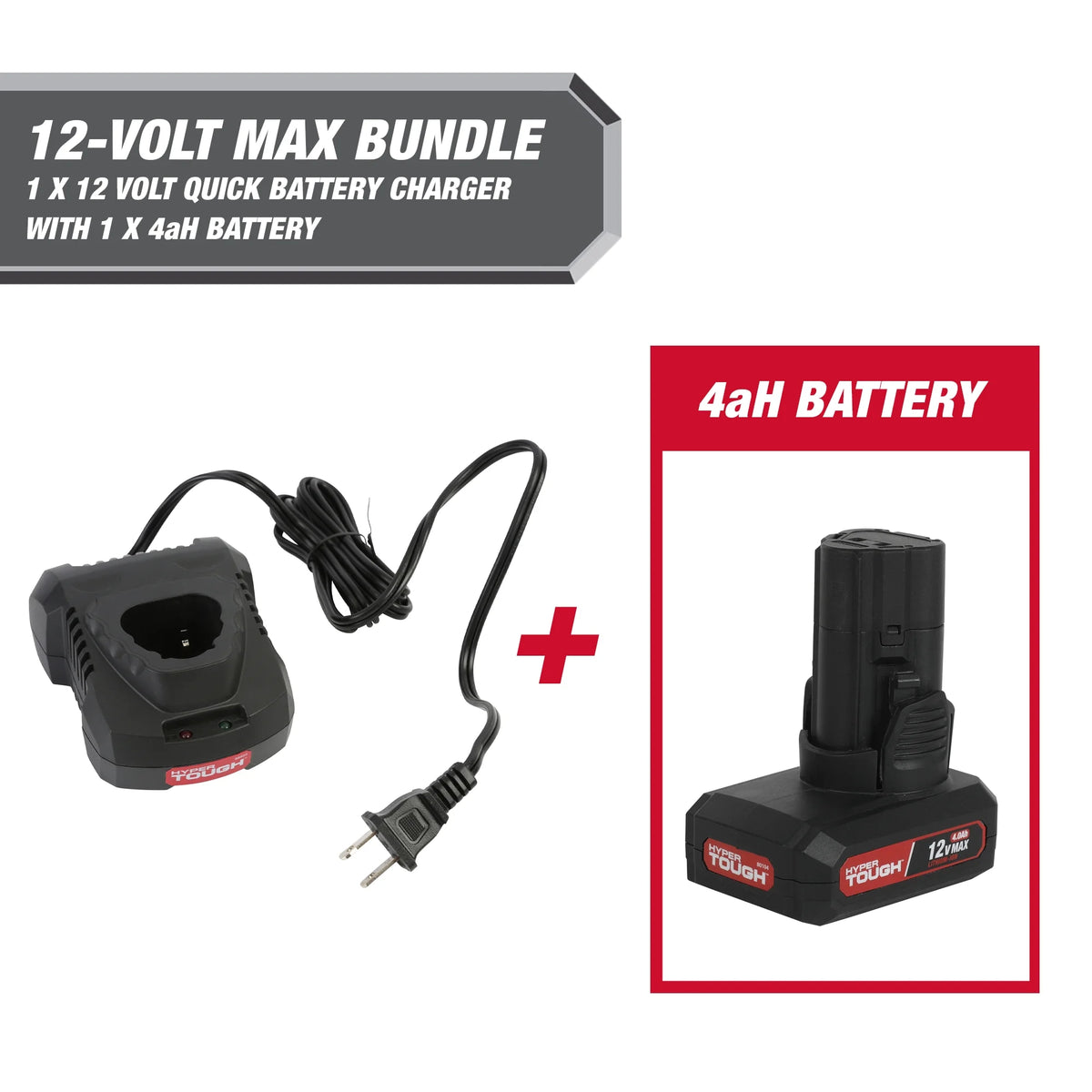 12-Volt 4 Ah Battery Plus Fast Charger P321312