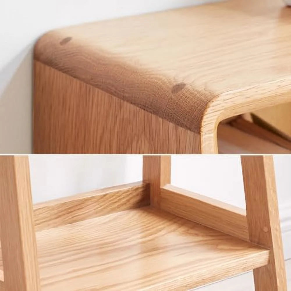 Solid Oak Wood 2 Tier End Table T30293