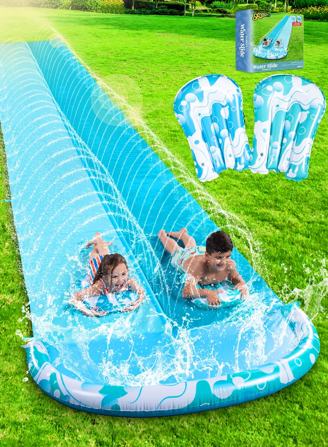 Water Slides with 2 Boogie Boards E950406