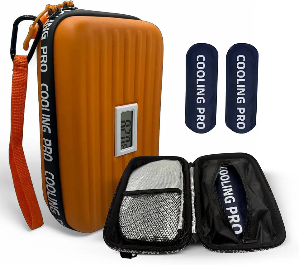 Insulin Cooler Travel Case TSA Approved with Temperature Display, 2 Ice Packs Z24240