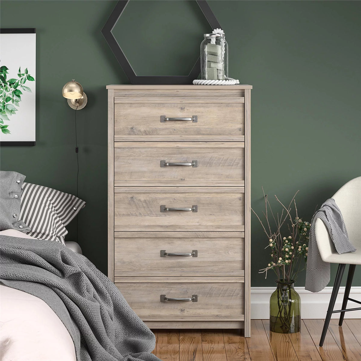 Rustic Ranch 5 Drawer Dresser D8226