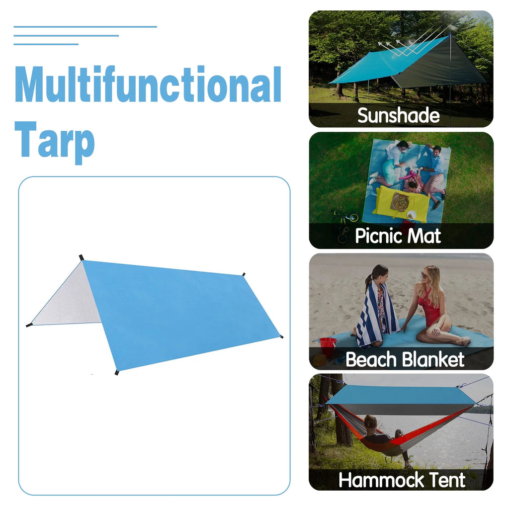 9.8 * 9.8ft Waterproof Camping Tarp Canopy I269