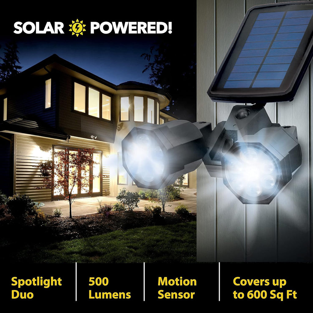 Solar Lights Outdoor with Motion Sensor 14 LED Waterproof Landscape Spotlights Set of 2 F3985