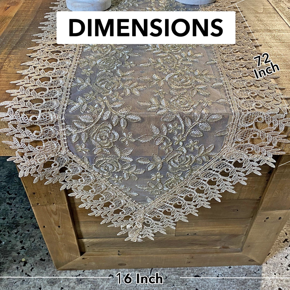 100% Polyester Lace Table Runner A699871