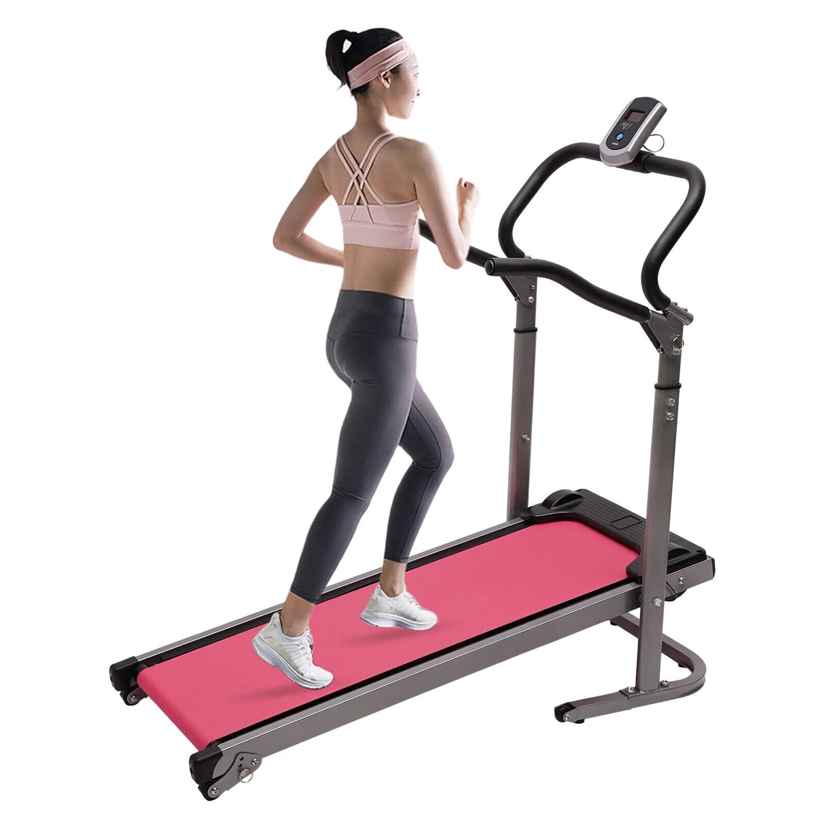 Folding Treadmill Low Noise Pink Q116