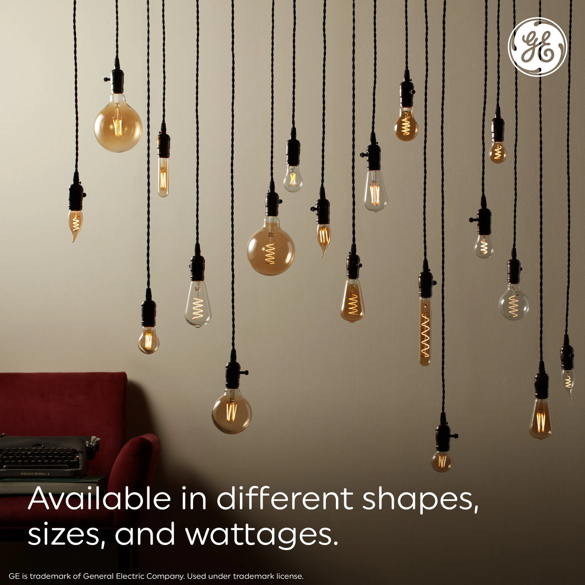 Vintage Style LED Edison Light Bulbs, Clear Glass, 2pk O57918