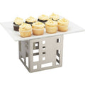 9x22 Stainless Steel Squared Cube Riser R27331