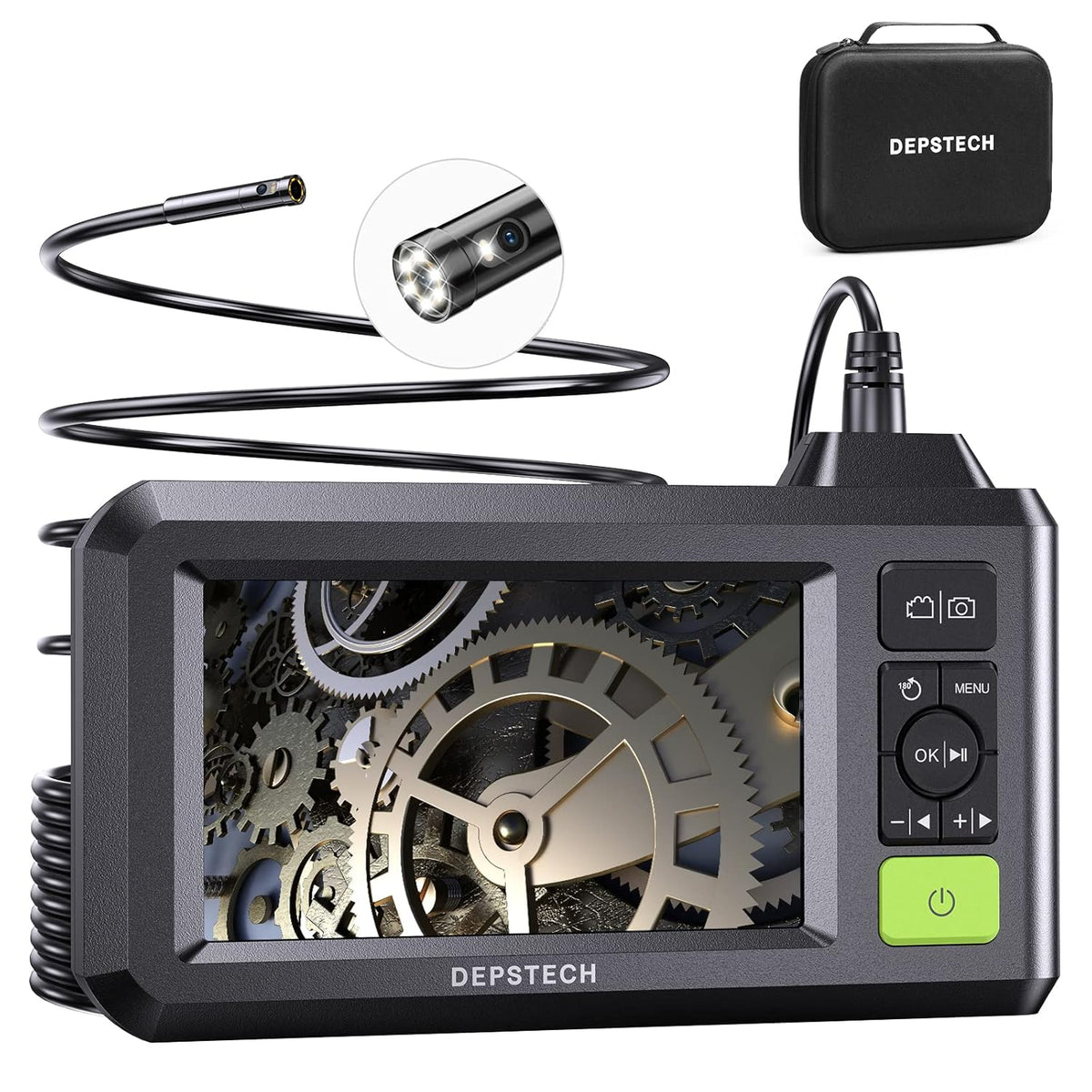 1080P HD Dual Lens Waterproof Borescope Inspection Camera D1203
