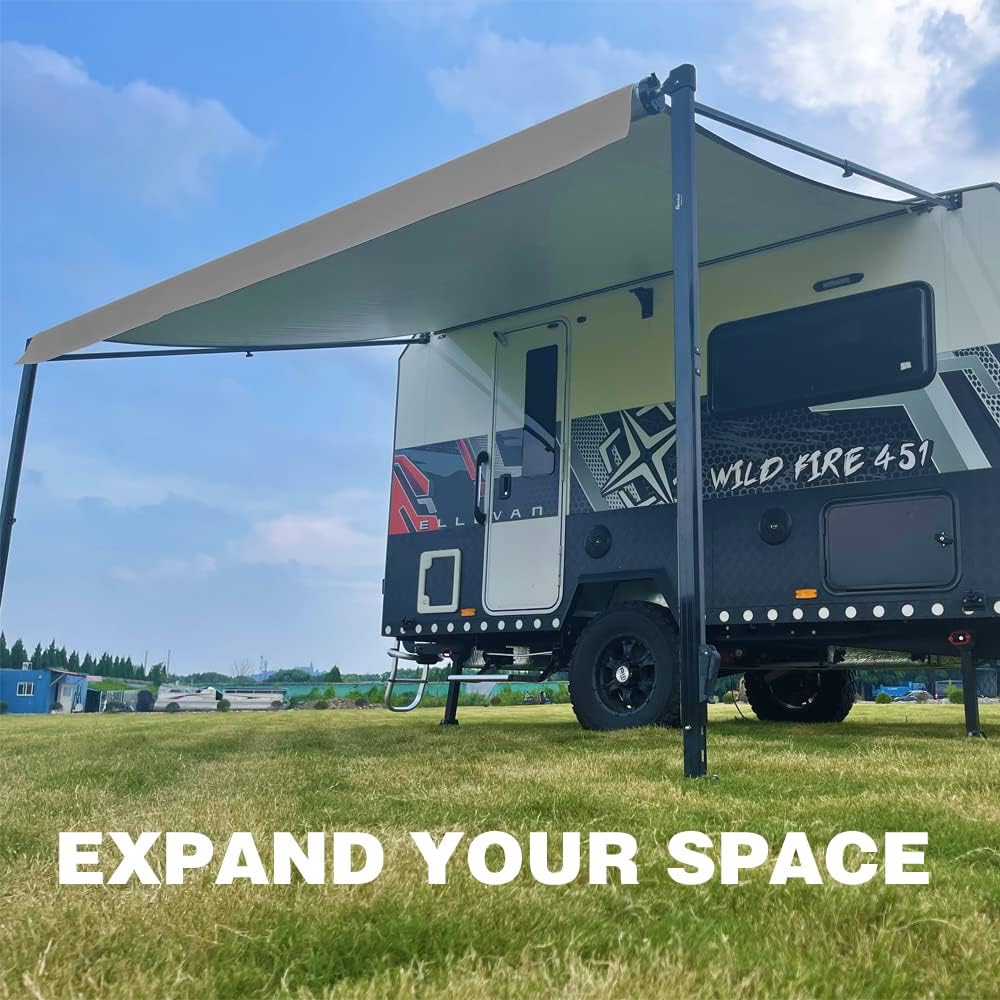 12 Feet Blue Vinyl RV Awning Replacement F642