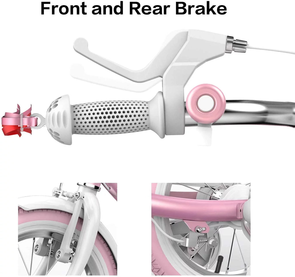 Kids 14 In. Pink Bicycle with Training Wheels A8328