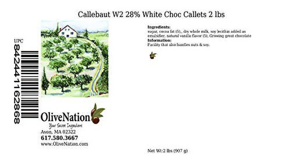 2 Pounds 28% Cacao White Chocolate Callets A42028
