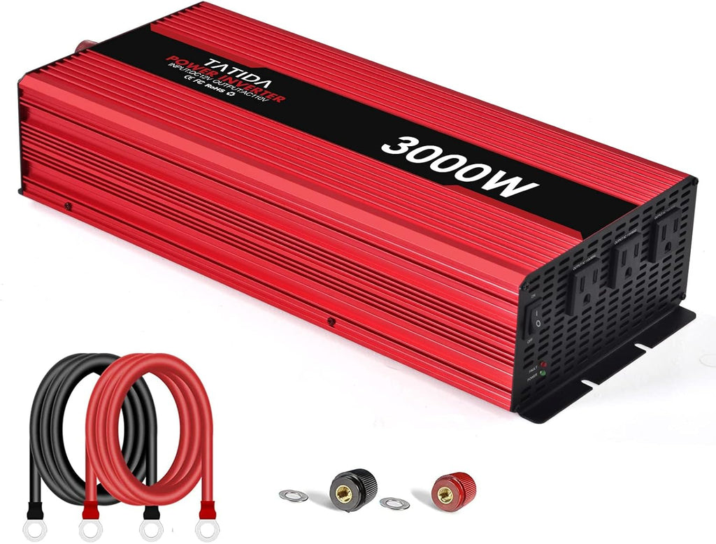 3000W Modified Sine Wave Power Inverter with 3 AC Outlets A964821