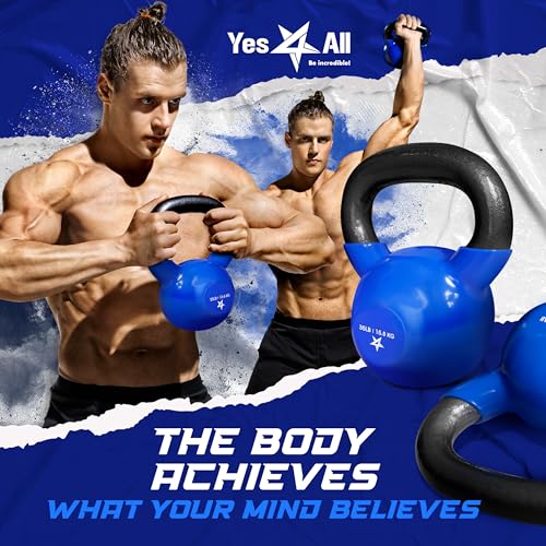 5-100 LB Vinyl Coated Cast Iron Kettlebells N303647