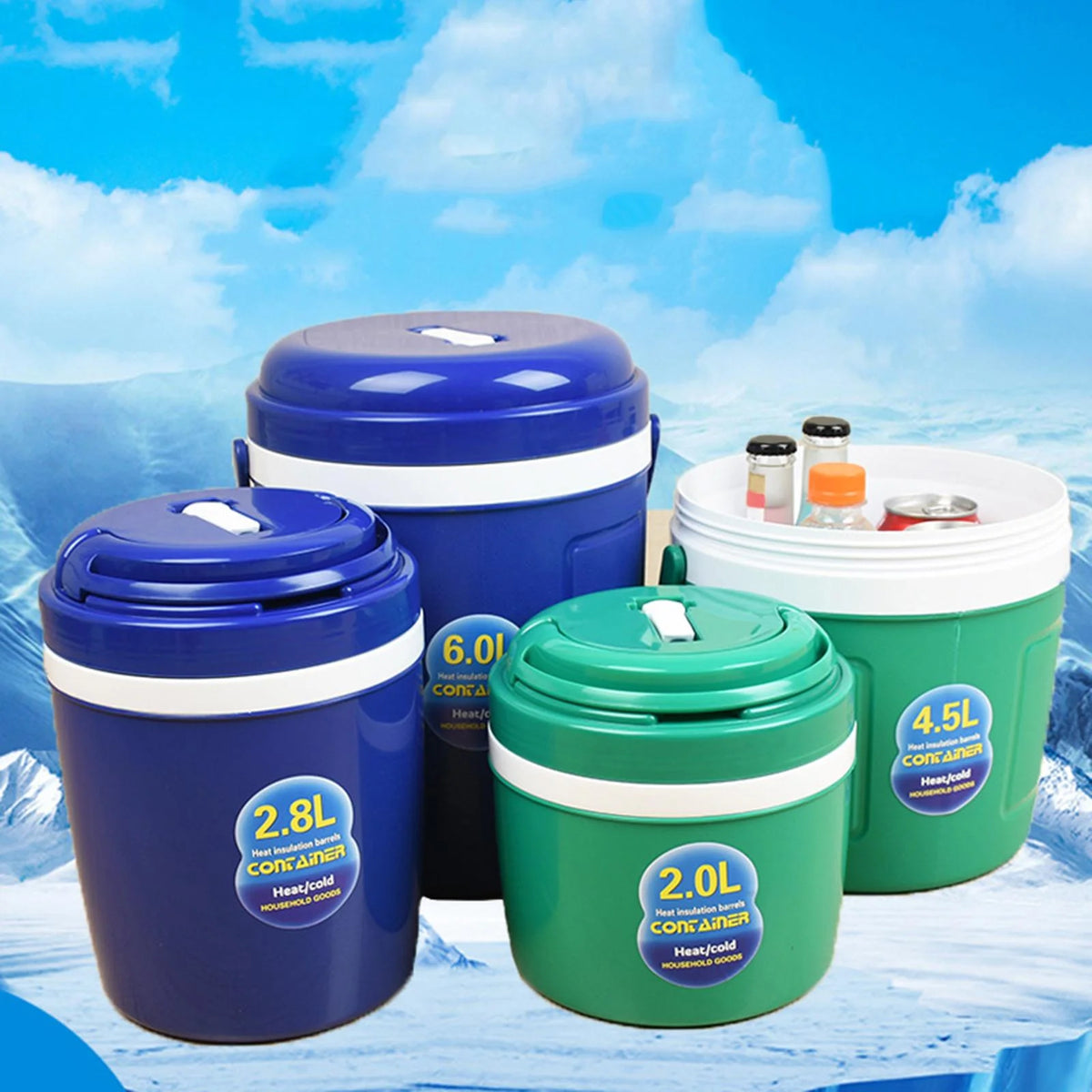 Green Insulated Beverage Bucket 4.5L K481