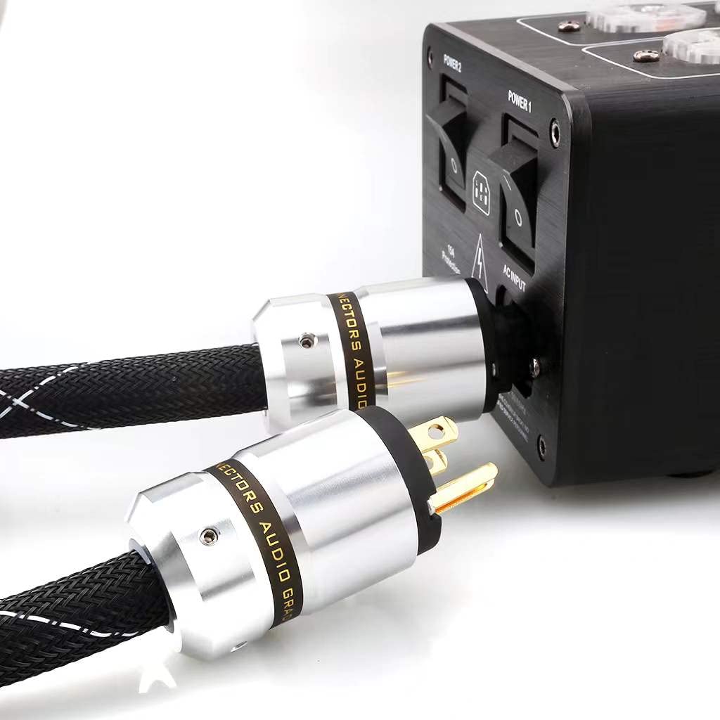12AWG HiFi Power Cord 125V 15A 3-Prong Audiophile AC Power Cable with US Connector Plug (1M / 3.28FT) Q69782