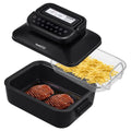 7-in-1 Indoor Grill with Non-Stick Plate and Air Fryer Basket Q113650