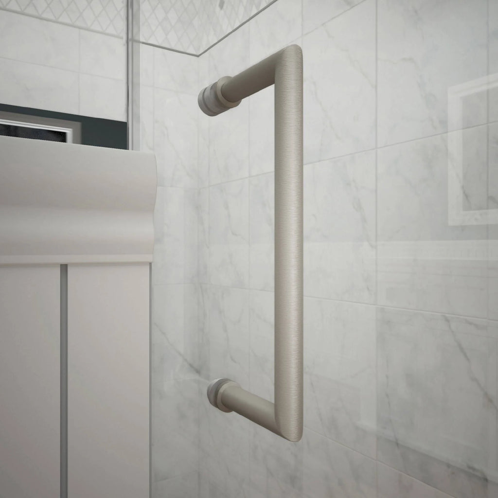 Brushed Nickel Hinged Shower Door U396755