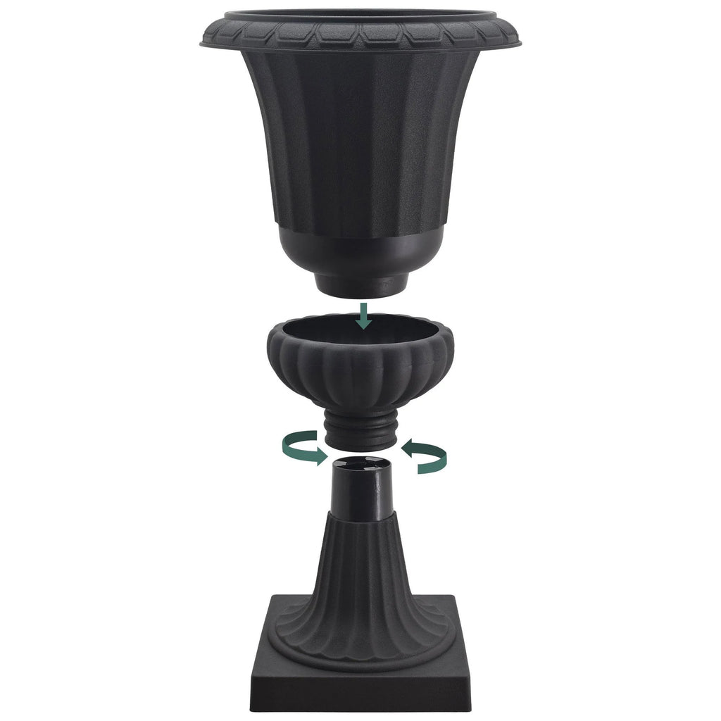 Black Plastic Urn Pack of 2 M378