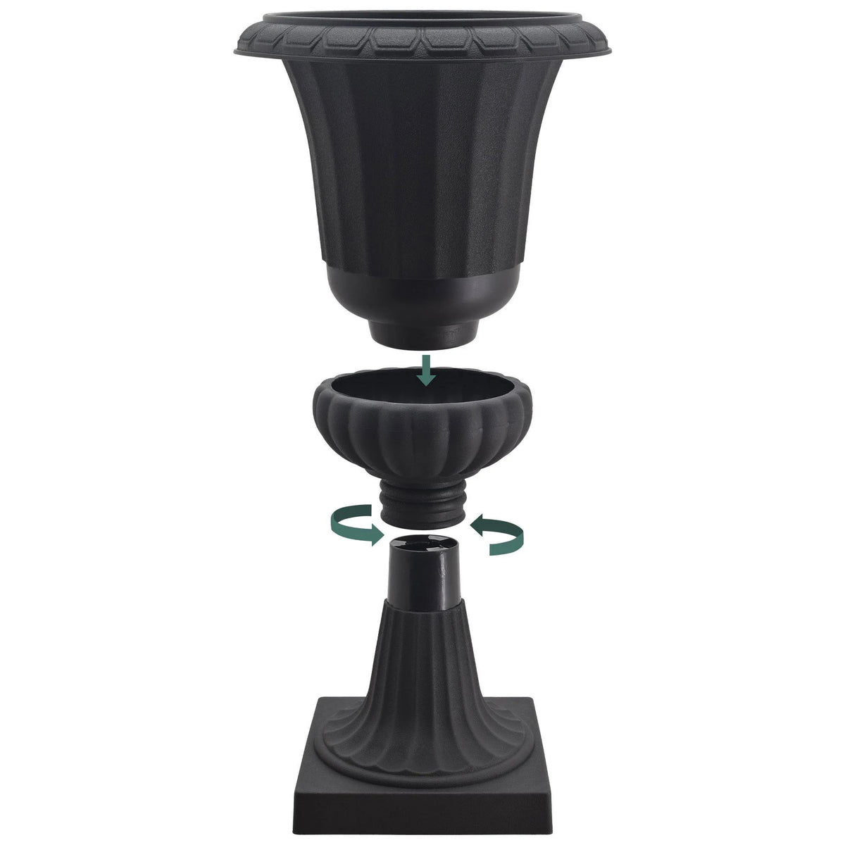 Black Plastic Urn Pack of 2 M378