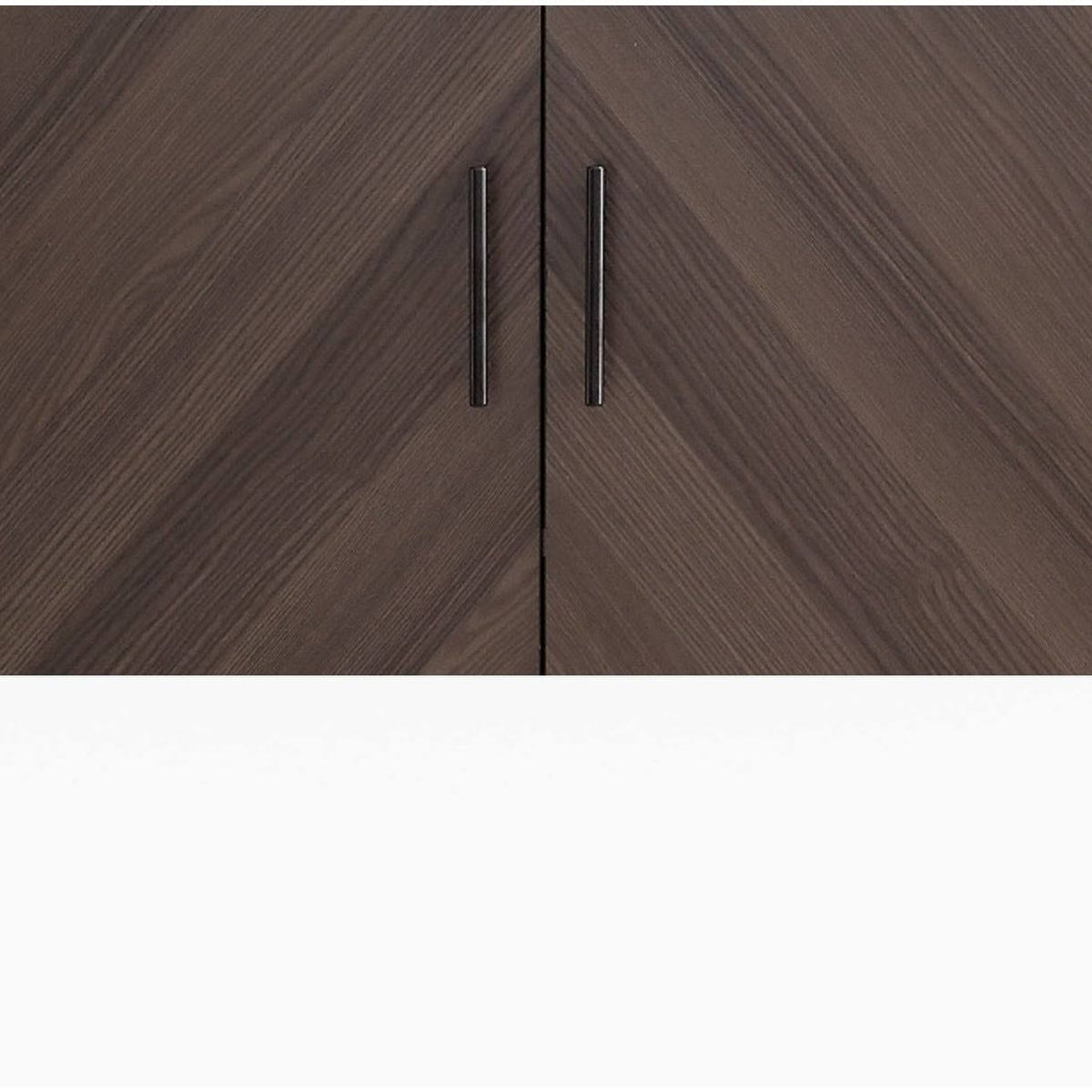 White / Ash Brown TV Console E1857