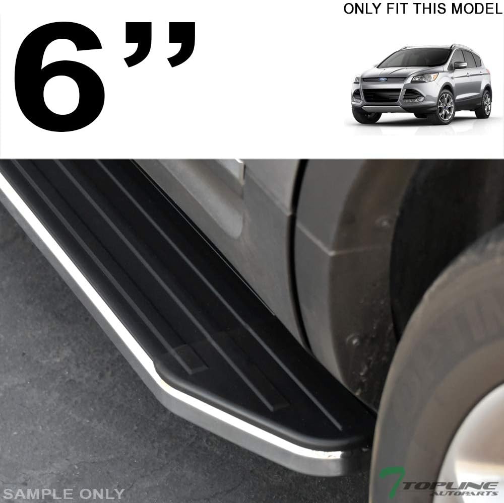 Black Aluminum Side Step Rail Running Boards for Ford Escape N20749
