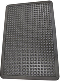 Black Anti-Fatigue Rubber Mats 5/8 x 3' x 4' Pack of 2 L1426