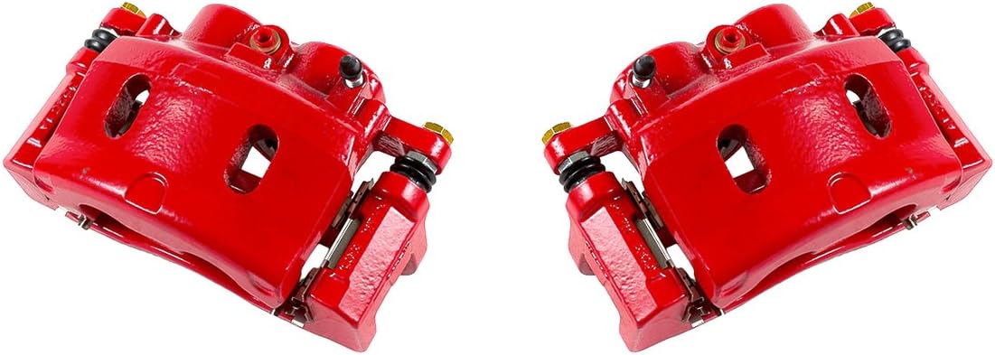 Red Powder Coated Caliper Assembly Pair Set R435
