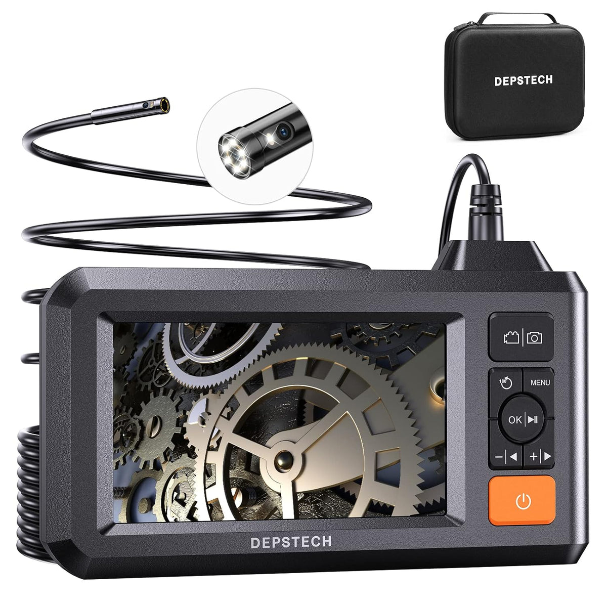 1080P HD Dual Lens Waterproof Borescope Inspection Camera D1203