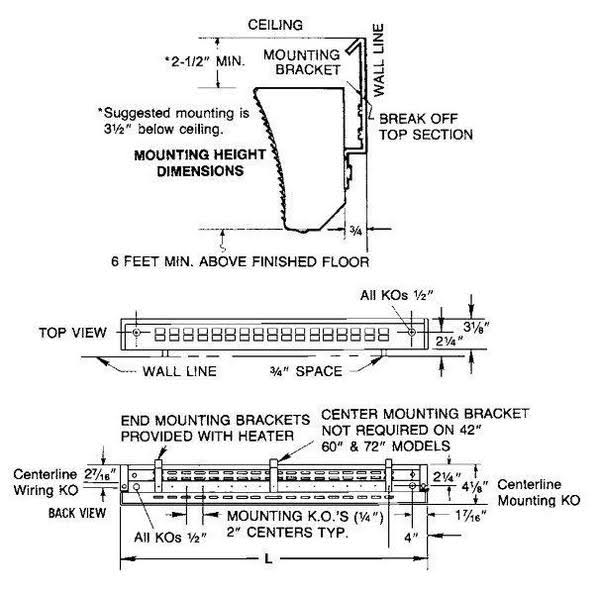 900W 277V Radiant Cove Heater V50107