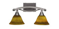 Two Light Bath Bar Brushed Nickel Finish with Glass S95520