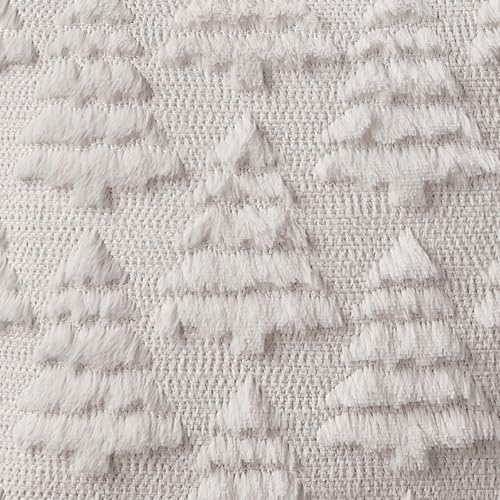 Dark Green Christmas Tree Pillow Covers 18 x 18 Set of 2 Plush Faux Fur S578