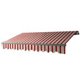 Black Frame Retractable Patio Awning 12 x 10 ft Y629
