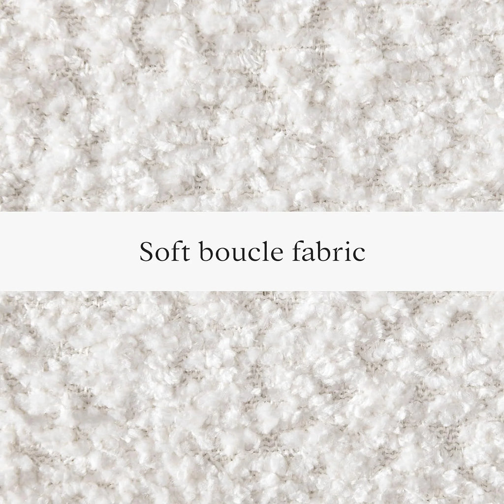 Queen Boucle Platform Bed Q239