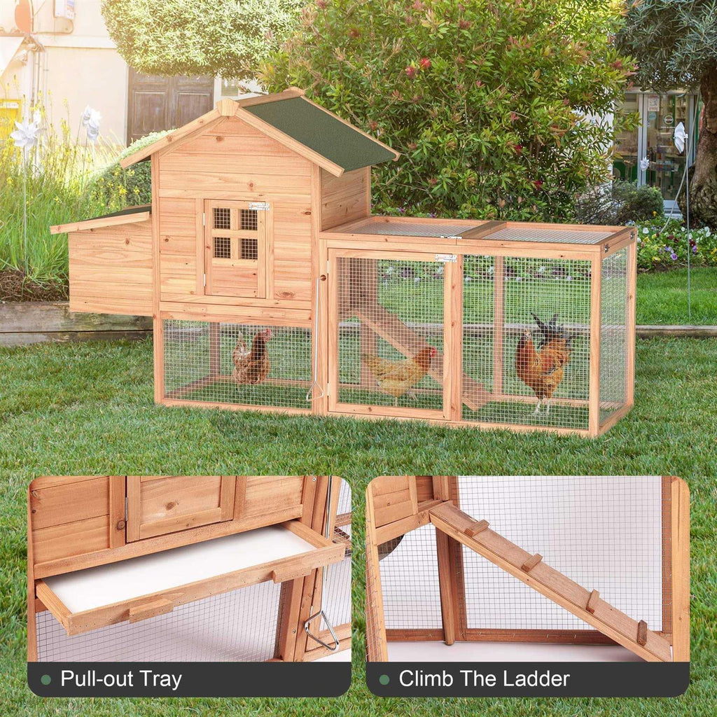 Large Wooden Outdoor Chicken Coop A8964