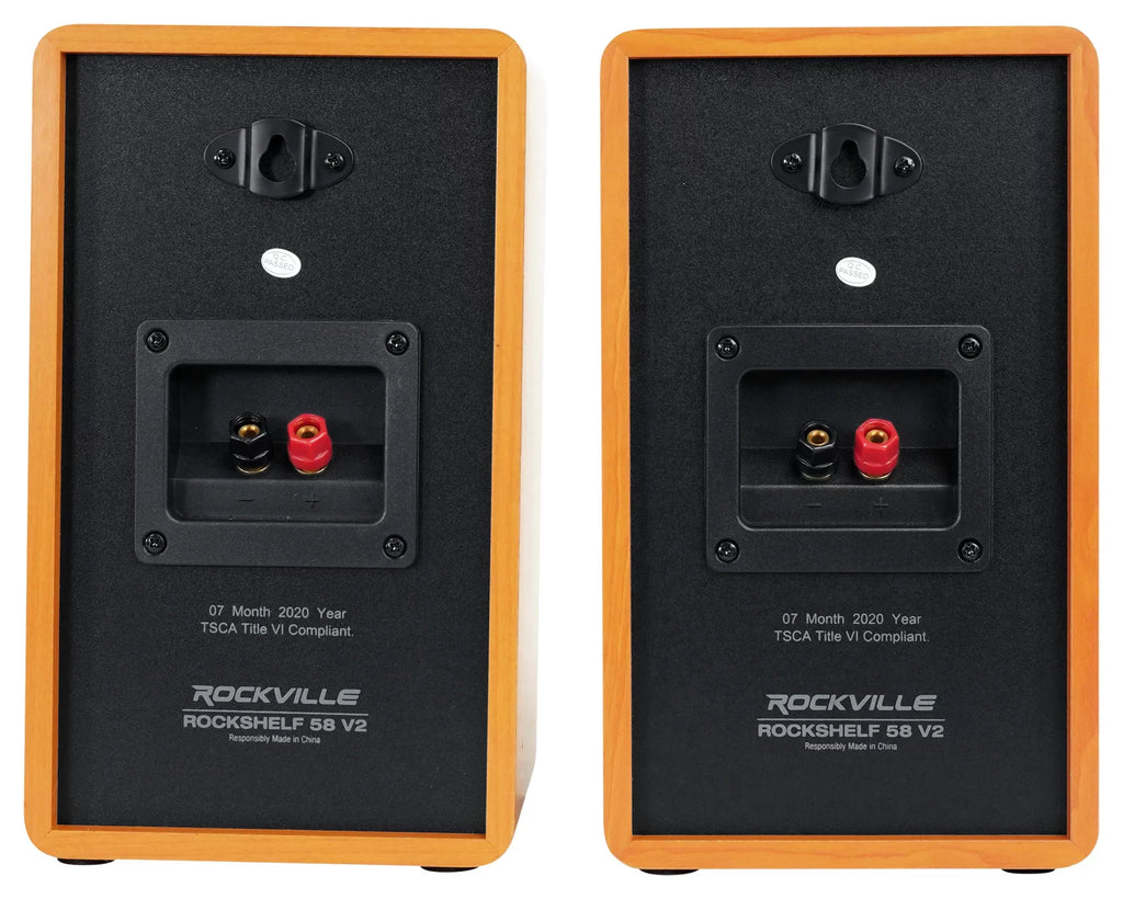 Receiver with 2 Bookshelf Speakers, Stands, and Speaker Wire B368869