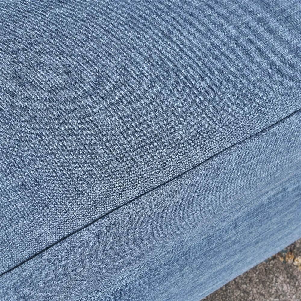 Muted Blue and Black Reclining Loveseat E708