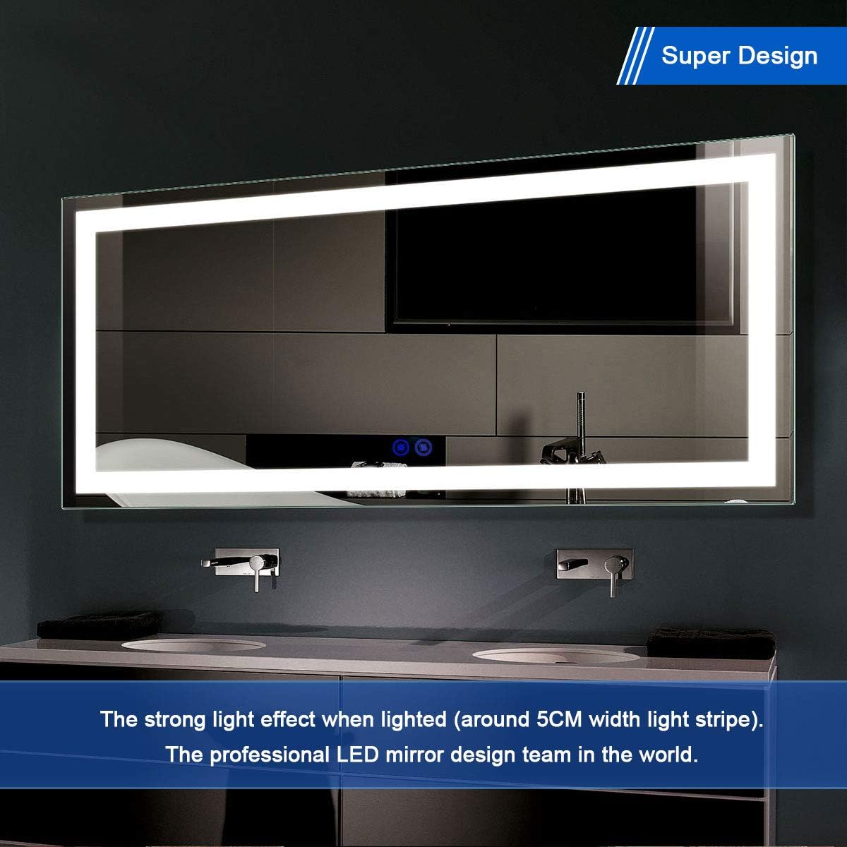 LED Bathroom Mirror with Touch Button A44617