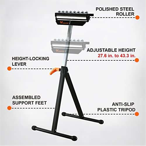 Roller Support Stand 132 Lbs Load Capacity Twin Pack O107